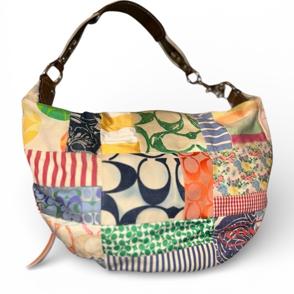 Coach Vintage Y2K Hampton Patchwork Multicolor Patchwork Hobo Shoulder Bag - Picture 5 of 13